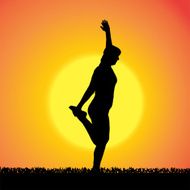 Vector silhouette of woman N409