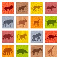 African Animals Icon Set N2