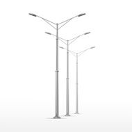 Vector Street Lamp Isolated on White Background N3