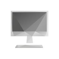 Monitor screen icon abstract isolated on a white backgrounds