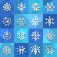 Different snowflakes set