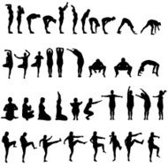 Vector silhouette of a woman N1812