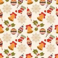 Holiday vintage Christmas seamless pattern N4