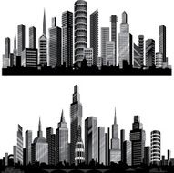 Beautiful City silhouettes N2