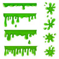 green blots splashes and smudges