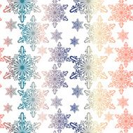 Seamless Pattern with Snowflakes (Vector) N2