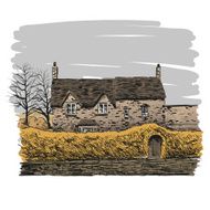 Hand drawn house vector illustration N3