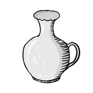 vase sketch vector illustration