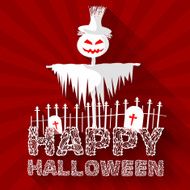 Halloween time background concept in retro style Vector illustration design