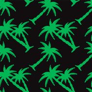Seamless pattern with silhouettes coconut palm trees N16