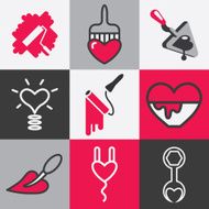 Home repair icons vector set