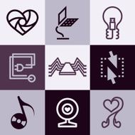 Electronics icons vector set