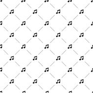 Vector seamless pattern music