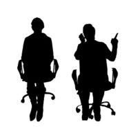 Vector silhouettes of people N228