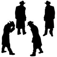 Vector silhouette of a man N872