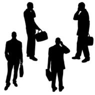 Vector silhouette of a man N873