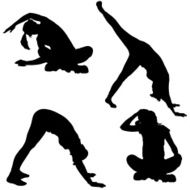 Vector silhouette of a woman N1815