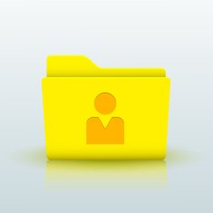 Vector yellow folder on blue background Eps10 N34