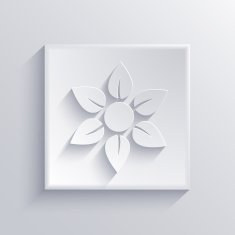Vector light square icon Eps 10 N19