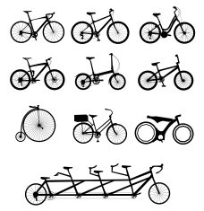 Bicycles set vector