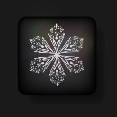 Vector snowflake icon on black background Eps 10 N2
