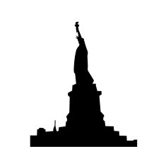 Statue Of Liberty Black Shadows Silhouette free image download