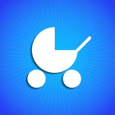 Vector icon on blue background Eps10 N15
