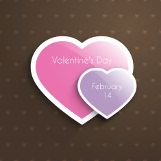Valentine's day hearts card N2