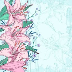 Elegant floral invitation card N2