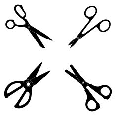 Icon set of Scissors