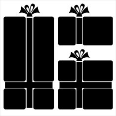 Gift box icons on white background N8