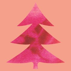 pink batik christmas tree