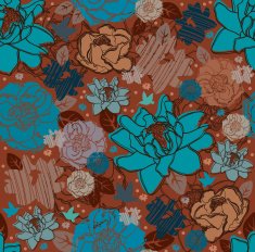 Seamless pattern with flowers N104
