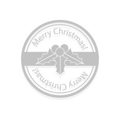 Holly berries Christmas stamp
