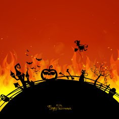 Vector Halloween Background N32