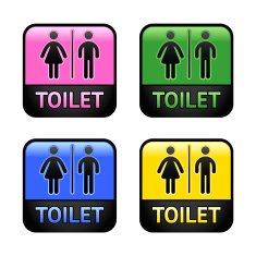 Restroom - colour set symbols