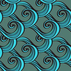 Seamless pattern with waves N32