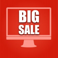 Silhouette monitor with text big sale