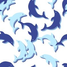Seamless dolphin pattern