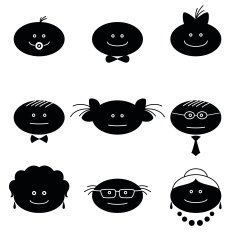 Funny faces set N2