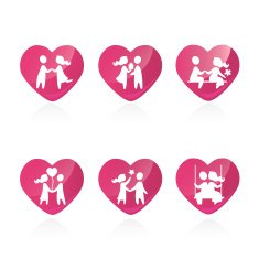 Set of Heart Icons