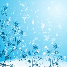 Blue flower grunge