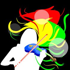 Girl playing the violin vector illustration