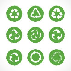 Set of recycle symbols and icons N2