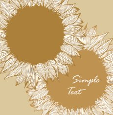 Vintage floral background with sunflowers