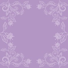 Background with contours of flowers N3