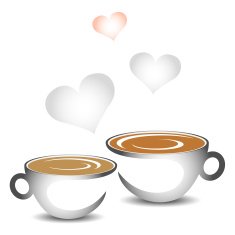 cup of coffee with hearts N2