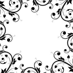 Floral Design Ornament Frame