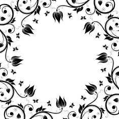 Floral Design Ornament Frame N2