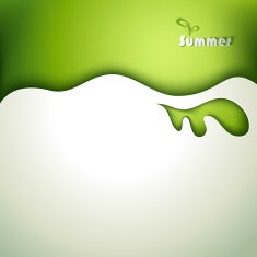 Card with stylized paper wave N2